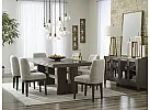 Allora Wooden Rectangular Dining Set (6-8 Seaters) with 8 Wooden Fabric Upholstered Dining Chair