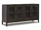 Wooden Dining Buffet with 2 Glass Double Doors - Allora