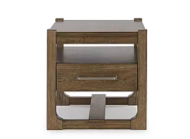 Solid Wooden Rectangular Side Table with 1 Drawer - Kariah