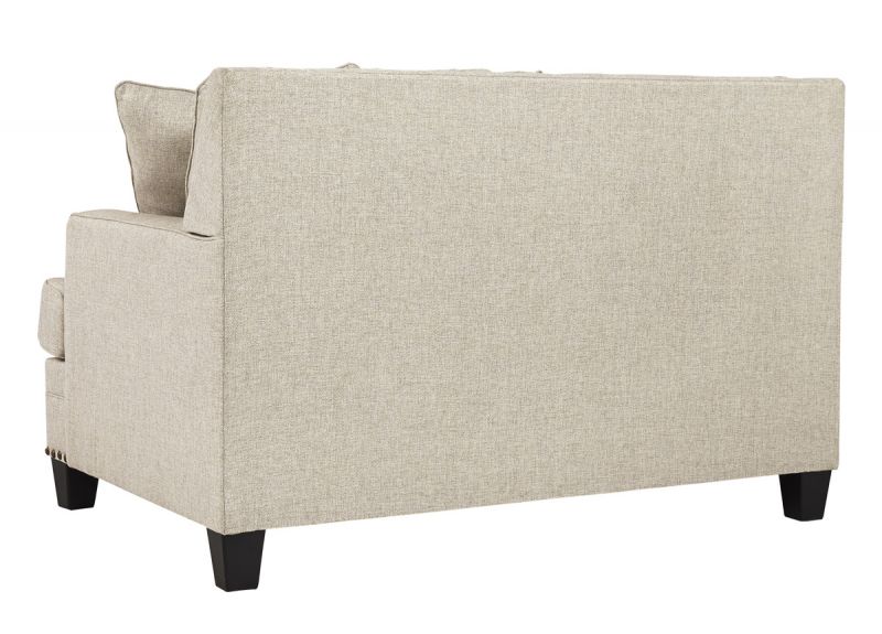 2 Seater Fabric Sofa with Nailhead Trim - Jericho