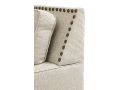 3 Seater Fabric Sofa with Nailhead Trim - Jericho