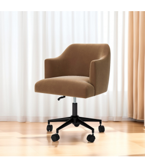 360 Swivel Home Office Chair in Velvet Upholstery - Aurora