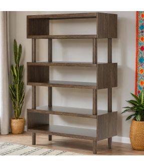 Wooden Bookcases with 5 Shelves - Aurora