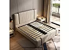 Modern Stainless Steel Queen Bed Frame with Gas Lift, Storage and Custom Upholstery – Lalor