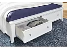 Black/ White Wooden Queen Sleigh Storage Bed Frame in Minimalist Style - Anthony