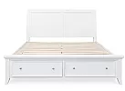 Black/ White Wooden Queen Sleigh Storage Bed Frame in Minimalist Style - Anthony