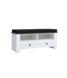 Flemington White Chest of Drawers with 2 Open Shelves