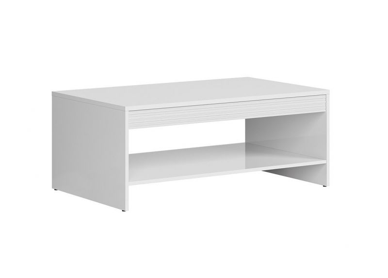Surrey Glossy White Coffee Table with Shelf