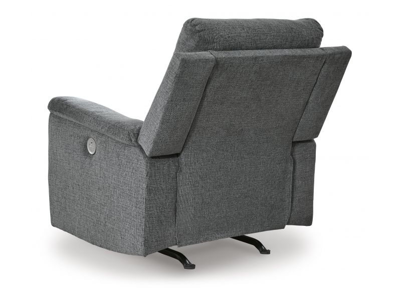 Electric Fabric Rocker Recliner Armchair in Dark/ Light Grey - Belmont