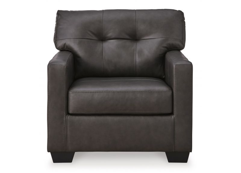 Genuine Leather Armchair 1 Seater White/ Brown Sofa - Boga