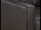 Brown Genuine Leather Lounge Suite Set (Ottoman + Armchair + 2 Seater + 3 Seater) - Boga