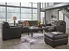 Brown Genuine Leather Lounge Suite Set (Ottoman + Armchair + 2 Seater + 3 Seater) - Boga