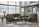 Brown Genuine Leather Lounge Suite Set (Ottoman + Armchair + 2 Seater + 3 Seater) - Boga