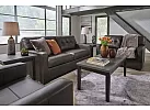 Brown Genuine Leather Lounge Suite Set (Ottoman + Armchair + 2 Seater + 3 Seater) - Boga