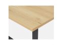 Rectangular Wooden Coffee Table with Metal Legs in Oak Colour - Bronte