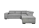 Suede Fabric Corner Sofa Bed with Ottoman and 2 Small Stools - Ajana