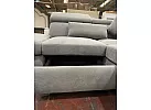 Corner Lounge with Chaise Sofa Bed in Knit Fabric and Adjustable Headrest - Samaria