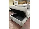 Corner Lounge with Chaise Sofa Bed in Knit Fabric and Adjustable Headrest - Samaria