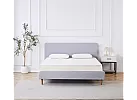 Fabric Platform Bed in Grey - Casey