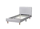 Fabric Platform Bed in Grey - Casey