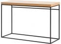Rectangular Wooden Console Table with Metal Legs in Oak/ Marble White Colour - Cathy