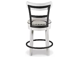 Swivel Bar Stool with Fabric Upholstery - Vincent 