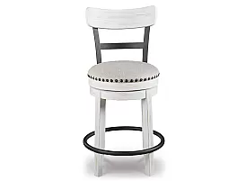 Swivel Bar Stool with Fabric Upholstery - Vincent 