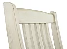 White Wooden Bar Stool with Fabric Upholstery - Watsonia