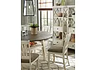 White Wooden Bar Stool with Fabric Upholstery - Watsonia