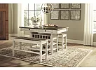 Wooden Farmhouse Kitchen Island with Rectangular Top, Two Drawers and Shelves - Watsonia