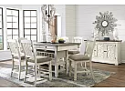 White Wooden Bar Stool with Fabric Upholstery - Watsonia