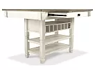 Wooden Farmhouse Kitchen Island with Rectangular Top, Two Drawers and Shelves - Watsonia