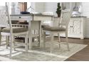 White Wooden Bar Stool with Fabric Upholstery - Watsonia