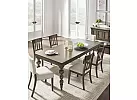 Wooden Rectangular Extendable Dining Set (6-8 Seaters) with 2 Fabric Dining Chairs, 4 Wooden Dining Chairs - Villawood