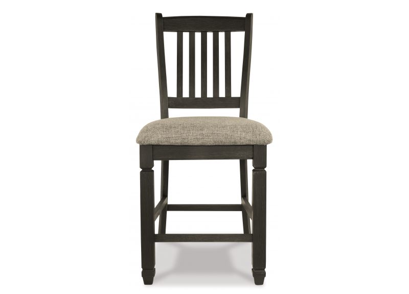 Wooden Bar Stool Chair with Fabric Upholstery - Tracy 