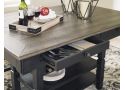 Wooden Rectangular Kitchen Island with Drawers and Shelves - Tracy