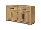 Brown Wooden Buffet Cabinet with 2 Double Doors and 2 Drawers - Harman