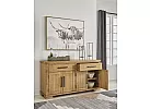 Brown Wooden Buffet Cabinet with 2 Double Doors and 2 Drawers - Harman