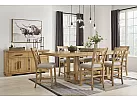 Brown Wooden Rectangle Extendable (6-10 Seaters) Kitchen Island Set with 8 Bar Stools - Harman