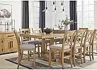 Brown Wooden Rectangle Extendable (6-10 Seaters) Kitchen Island Set with 8 Bar Stools - Harman