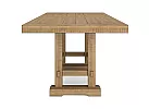 Brown Wooden Extension Rectangle Kitchen Island (6 to 10 Seaters) - Harman