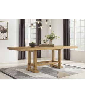 Brown Wooden Extension Rectangle Kitchen Island (6 to 10 Seaters) - Harman