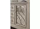 Wooden Buffet Cabinet with 2 Glass Doors and 3 Drawers - Scotsdale