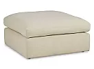 Beige Large Ottoman in Fabric Upholstery - Blakeview