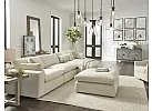 Beige Large Ottoman in Fabric Upholstery - Blakeview