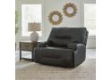 Electric Leather Recliner Oversized Armchair in Black Colour - Falcon