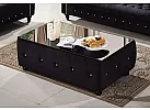 Francis Tufted Coffee Table with Glass Top 