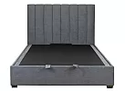 Grey Fabric Queen Size Gas Lift Bed with Storage - Gaven