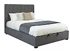 Grey Fabric King Size Gas Lift Bed with Storage - Gaven