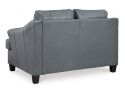 Genuine Leather 2 Seater Sofa in White/ Grey Colour - Calista
